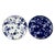 Early 21st Century Williams Sonoma Japanese Garden Cherry Blossom Blue and White Porcelain Plates - Set of 2 For Sale