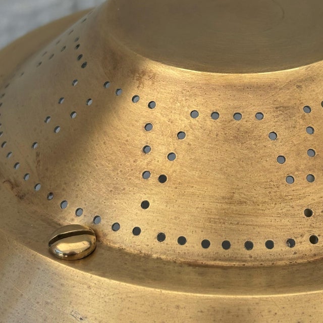 Mid-Century Modern Table Lamp in Perforated Brass from Hansson & Co, 1940s For Sale - Image 10 of 13