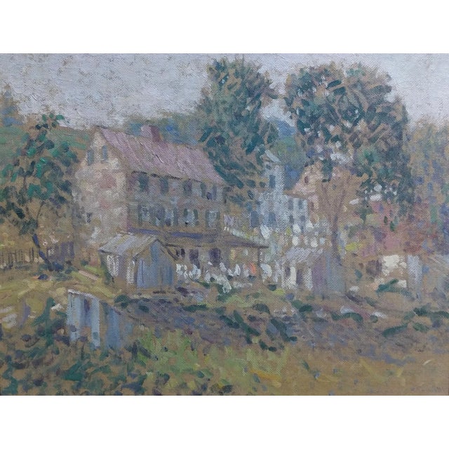 Edwin Roscoe Shrader -Rural Farmhouse-California Impressionist-Oil Painting Oil painting on canvas -Signed -Impressionism/...