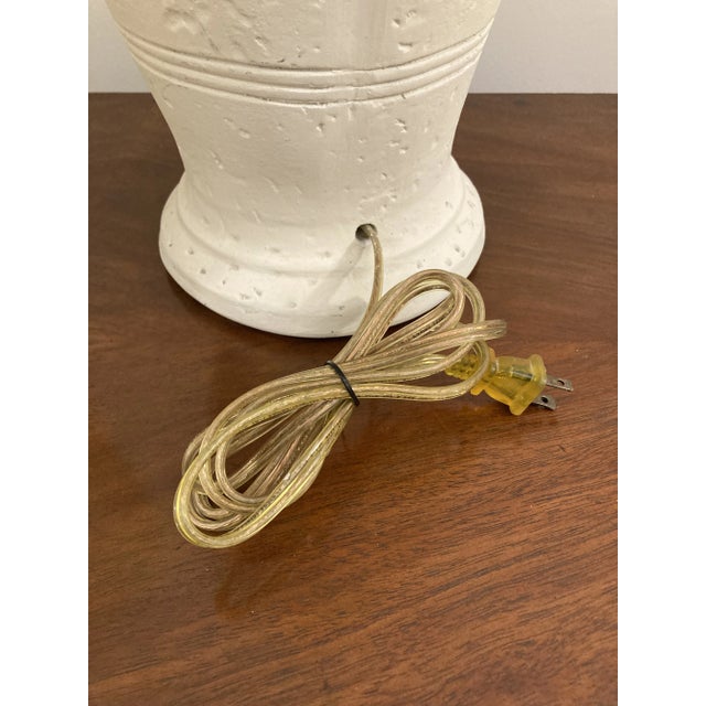Late 20th Century Late 20th Century Postmodern Textured Plaster Lamps - a Pair For Sale - Image 5 of 5