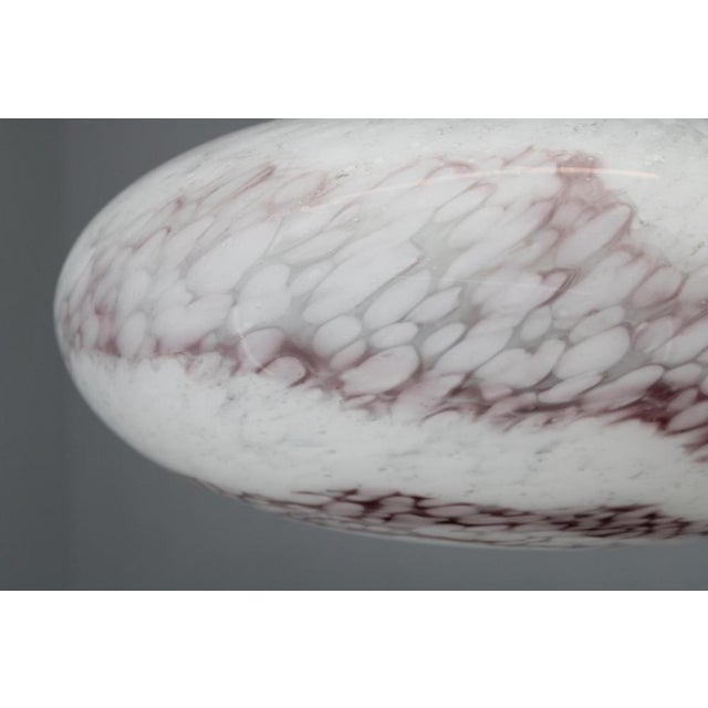 Pink Mid-Century Czech Pendant Lights in Blown Glass and Chrome, 1970s, Set of 2 For Sale - Image 8 of 16