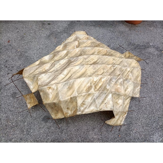 Large Sculptural Wall-Mounted Lampshade in Iron and Fiberglass, 1970s For Sale - Image 11 of 18