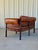 Wood Vintage Leather Loveseat Attributed to Arne Norell For Sale - Image 7 of 10