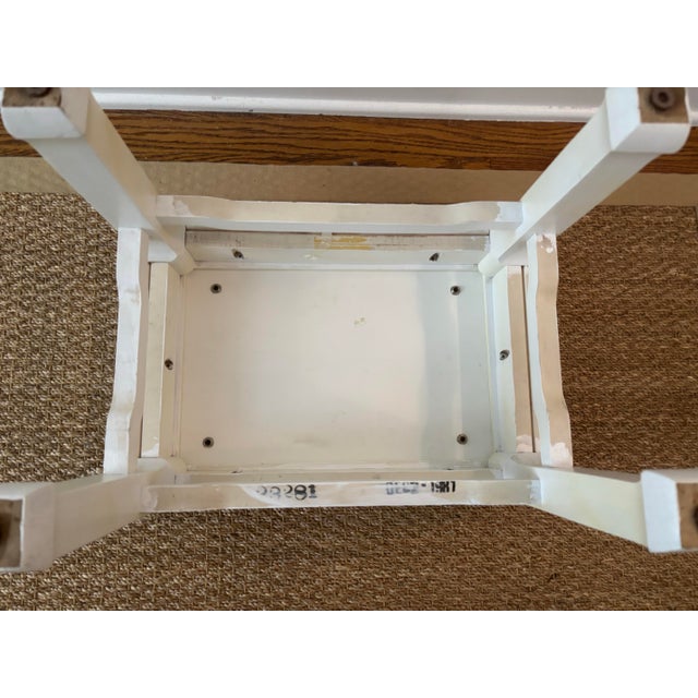 Wood Late Twentieth Century Small Ming Style Solid Wood End Table With Painted Finish For Sale - Image 7 of 9