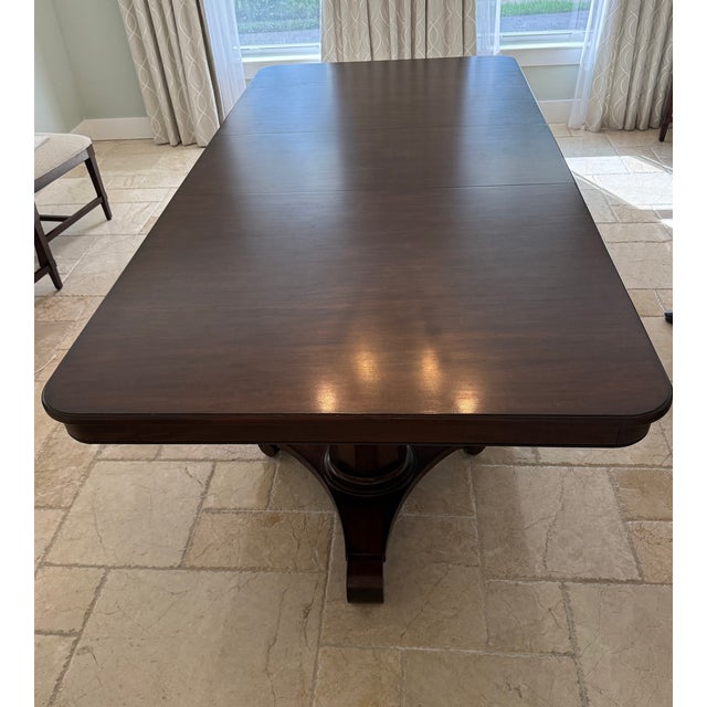 Ethan Allen Ethan Allen Sanders Double Pedestal Dining Table For Sale - Image 4 of 8