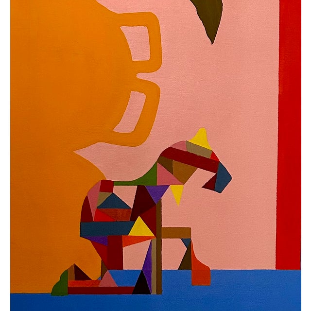 2020s Unique Artwork by Artist Natalie Gonzalez "Yellow Vase and My Horse" For Sale - Image 5 of 8