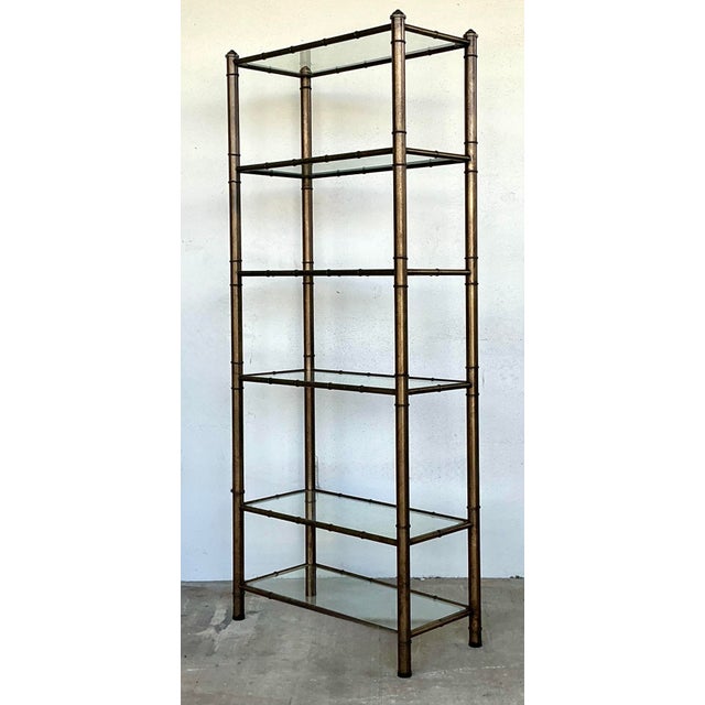 Vintage Burnished Brass Etagere For Sale - Image 10 of 12