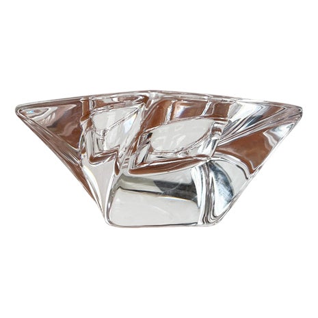 Vintage Tornado Series Crystal Glass Candleholder by Jan Johanssen for Orrefors, Sweden For Sale