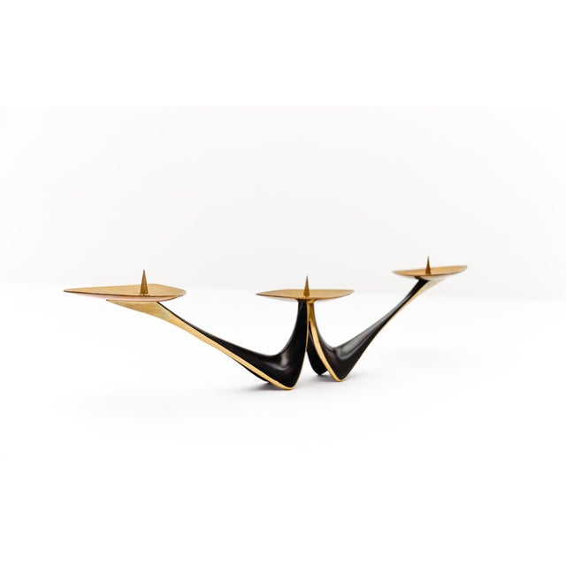 Brass Candleholder by Walter Bosse, Austria, 1950s For Sale - Image 4 of 7