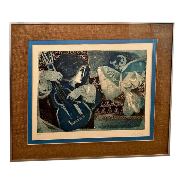 "Femme À La Guitare" by Alvar For Sale