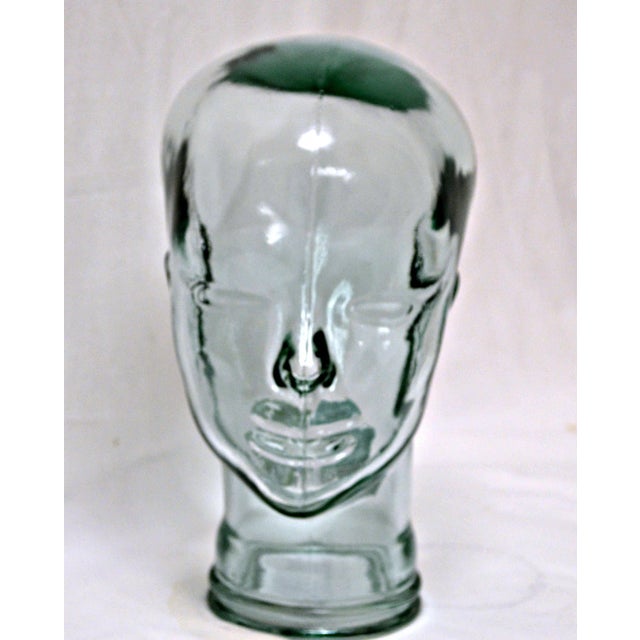 Modern Sculptural Glass Bottle Head Figure For Sale - Image 3 of 9