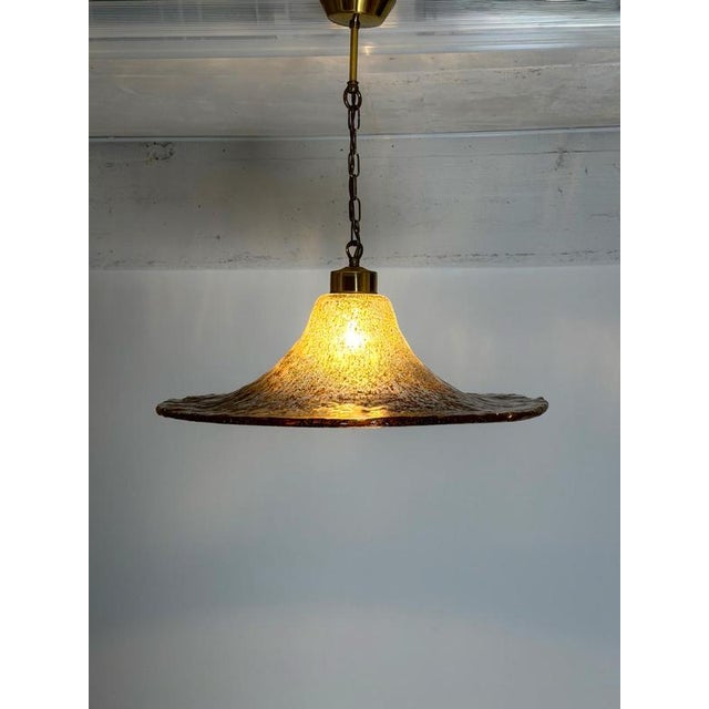 Vintage Glass Pendant Lamp, 1970s For Sale - Image 4 of 7
