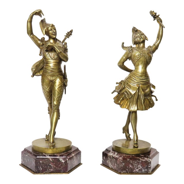 Vintage Tiffany & Co. Bronze Figures by Lafon Mollo - a Pair For Sale