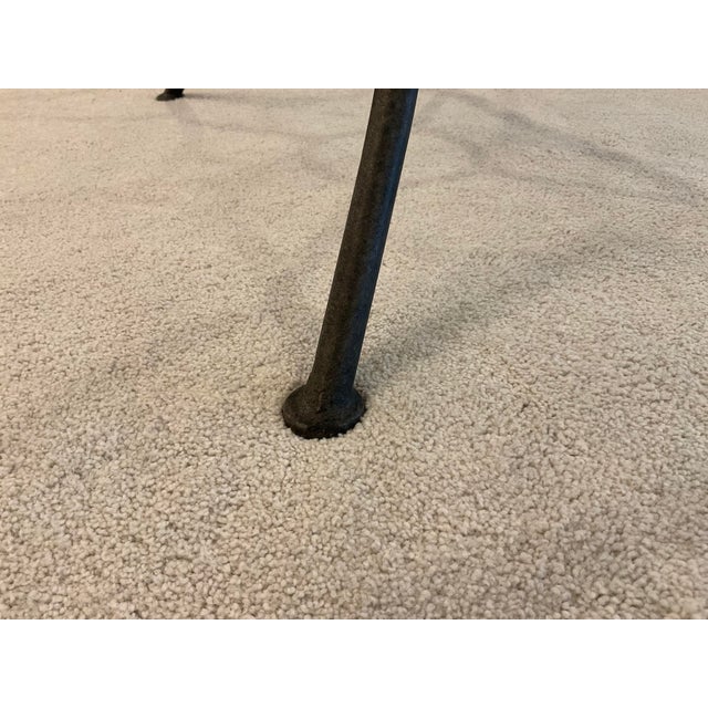 Traditional Vintage Crate & Barrel Glass Topped Side Table For Sale - Image 3 of 3