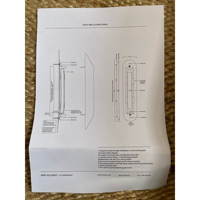 Ceramic New Volumes Terracotta Pinch Small Wall Lights by Kate Stokes — a Pair For Sale - Image 7 of 7