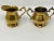 This beautiful set contains a small brass pitcher and small brass creamer. They are a vintage set, made around 1960. The...