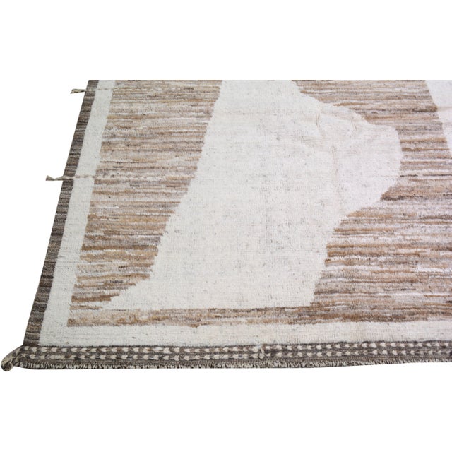 Moroccan Hand Knotted Wool Rug, 9'x12' For Sale - Image 4 of 6
