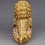 Pair of Vintage Cloisonné Gilt Bronze Guardian Lion Statues With Floral Enamel For Sale - Image 9 of 13