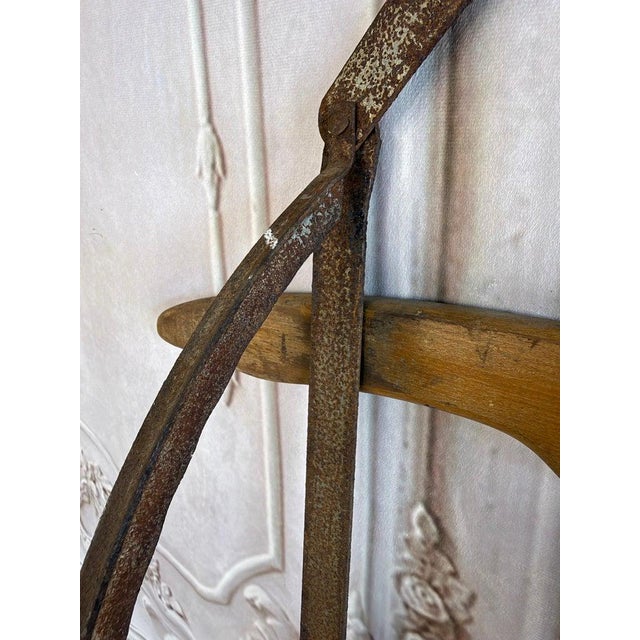 Antique American Wooden Sled With Original Red Graphics For Sale - Image 11 of 18