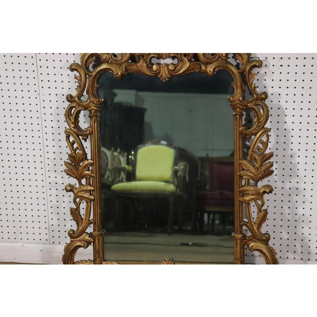 French Gilded French Louis XV Wall Mirror For Sale - Image 3 of 13