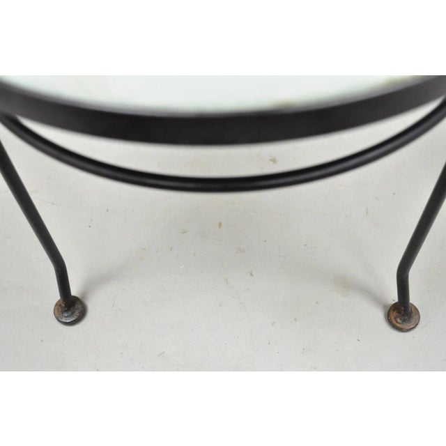 Metal Mid 20th Century Arthur Umanoff Style for Shaver Howard "Peace & Love" Wrought Iron Bistro Side Chair For Sale - Image 7 of 11