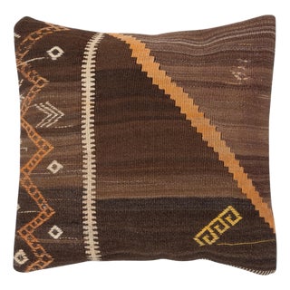 20"x20" Vintage Kilim Cushion Cover. Turkish Accent Pillow. Throw Pillow Cover For Sale