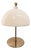Satin Steel Lamp with White Dome For Sale