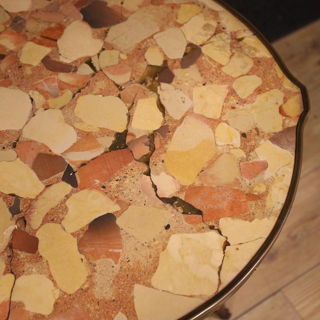 Brown Napoleon III French Side Table with Marble Top, 1950s For Sale - Image 8 of 13