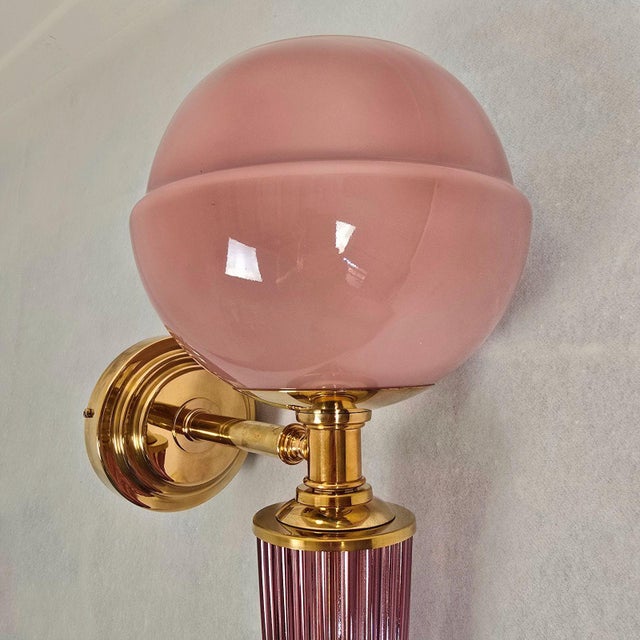 Purple 1990s Mid Century Modern, Purple Murano Glass Sconces For Sale - Image 8 of 13