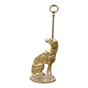 Vintage Brass Dog Form Door Stop