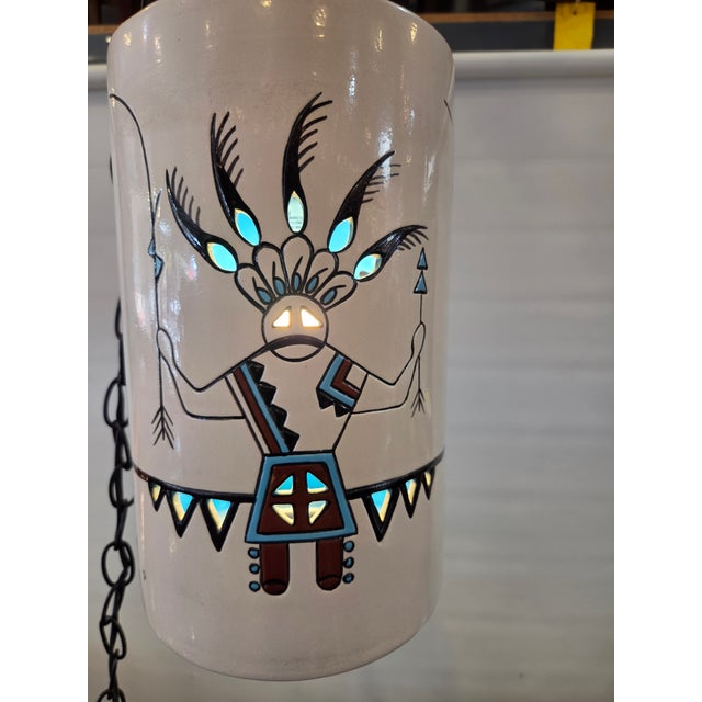 1960s Hopi Kachina Dancer Ceramic Hand Made Light Artist Signed Native Pueblo For Sale - Image 4 of 9