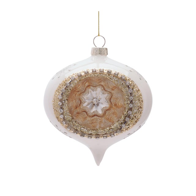 Kenneth Ludwig Chicago Glass Reflector Ornament Set of 6 For Sale - Image 4 of 5