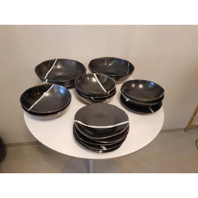 Salad Service Set by Adolfo Dominguez, 1980s, Set of 20 For Sale - Image 4 of 5