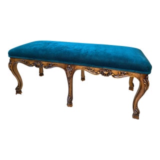 1990s Karges French Louis XV Style Upholstered Window Bench For Sale