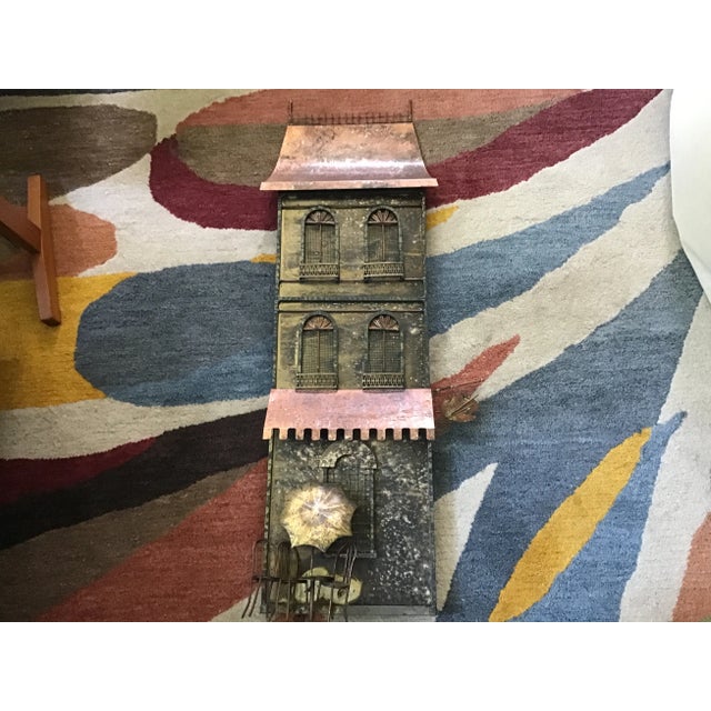 Metal Curtis Jere Vintage Signed “Paris Cafe” Metal Wall Sculpture For Sale - Image 7 of 12