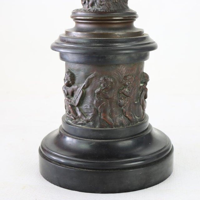 Grand Tour 36” Classical Bronze Sculpture of Mercury on Breath of Zeus C1890 For Sale - Image 11 of 16