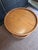 Round solid oak table Have included pictures from all around the table. Matching coffee table and crescent shape side...