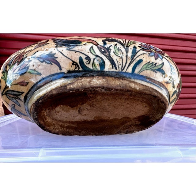 Cornflower Blue Antique Persian Qajar Vase/Jug For Sale - Image 8 of 9