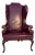 Georgian Style Leather Wingback Chair For Sale