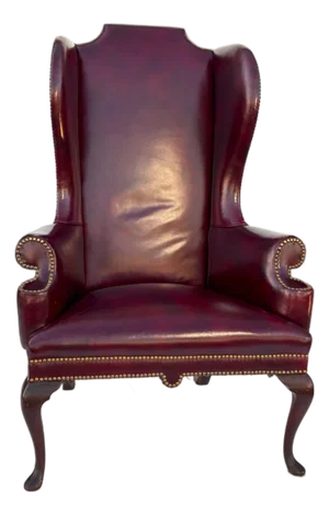 Georgian Style Leather Wingback Chair