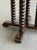 W42 D42 H30.25 KC27.75 A vintage round dining table featuring four turned bobbin-style legs and a cross-shaped pedestal...
