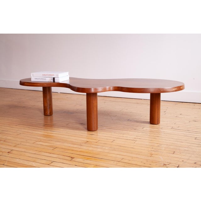 Mid-Century Modern Forme Libre Style Teak Coffee Table, C. 2010. For Sale - Image 3 of 7