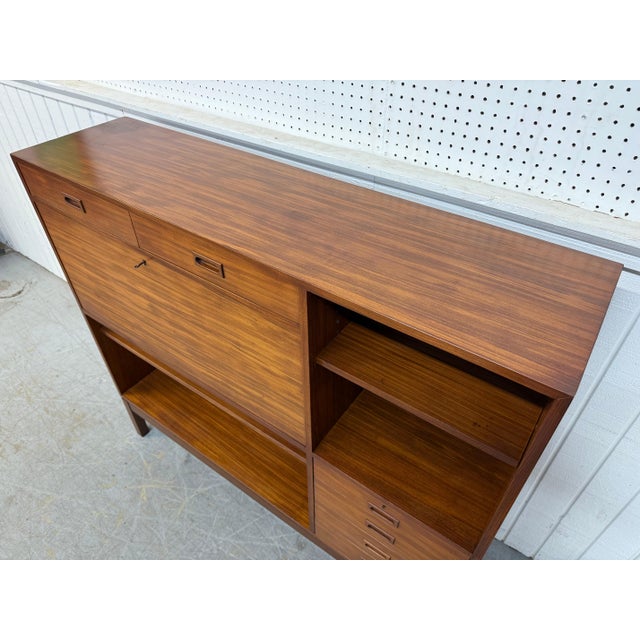 1960s Mid-Century Danish Modern Teak Bar Cabinet For Sale - Image 5 of 11