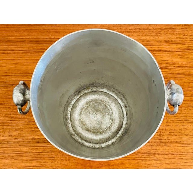 Mid-Century Modern Vintage Silvered Metal Moet & Chandon Champagne Bucket by Argit, 1950s For Sale - Image 3 of 18