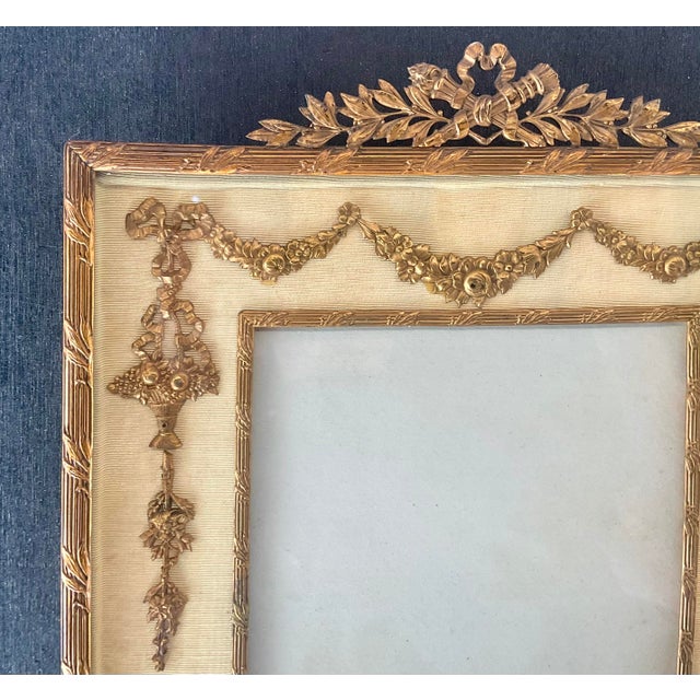 Large French Neoclassical Gilt Bronze Picture Frame For Sale In Tampa - Image 6 of 12