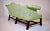 Custom George III Mahogany Camel Back Sofa With Damask Silk Upholstery For Sale - Image 9 of 16