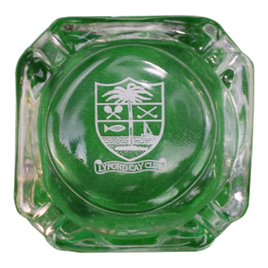 Lyford Cay Club Glass Ashtray
