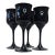 Vintage Onyx Black Goblets- Set of Four For Sale