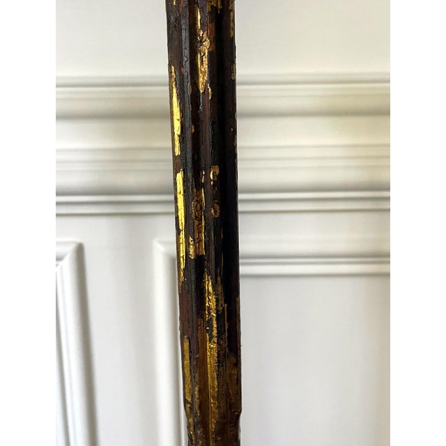 Pair of Large Japanese Carved Wood Temple Candleholders Edo Period For Sale - Image 10 of 18