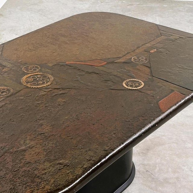 Brutalist Mixed-Media Coffee Table by E. Kneip, 1993 For Sale - Image 12 of 14